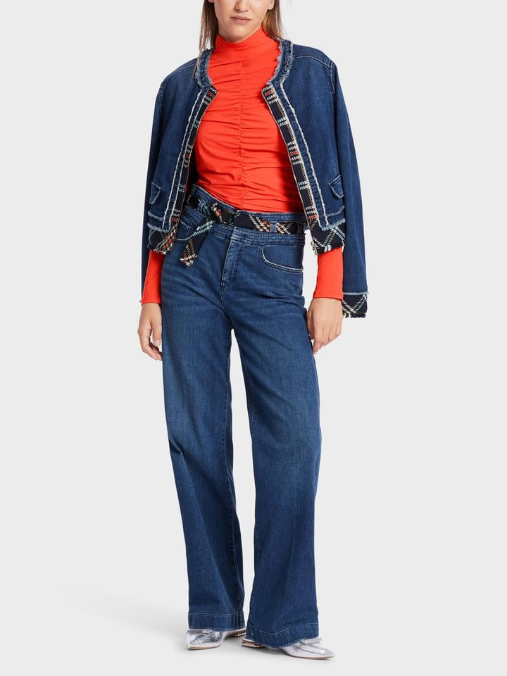 Marc Cain t-shirt rolkraag-alg.: 87% polyamide, 13% elastaan-DAMES TOPS & BLOUSES-Rood