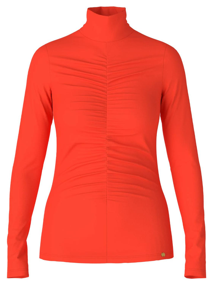 Marc Cain t-shirt rolkraag-alg.: 87% polyamide, 13% elastaan-DAMES TOPS & BLOUSES-Rood