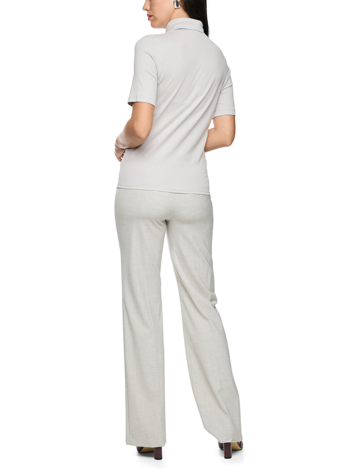 Marc Cain T-shirt van Katoenstretch – Grijs-95% katoen, 5% elastaan-DAMES TOPS & BLOUSES-Grijs
