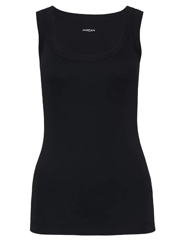 Marc Cain tanktop-94% katoen, 6% elastaan-DAMES TOPS & BLOUSES-Blauw