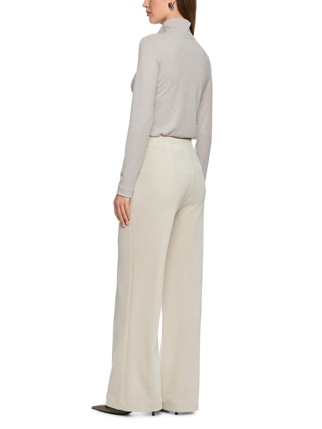 Marc Cain Top – Beige-66% polyester, 17% metal. polyester, 15% polyamide, 2% elastaan-DAMES TOPS & BLOUSES-Beige