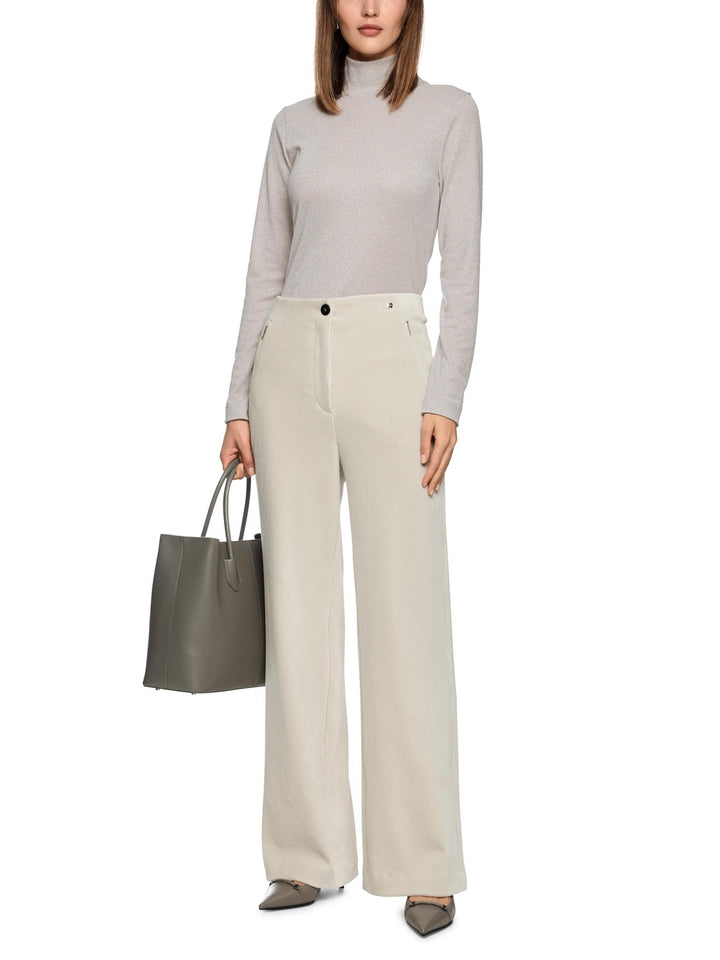 Marc Cain Top – Beige-66% polyester, 17% metal. polyester, 15% polyamide, 2% elastaan-DAMES TOPS & BLOUSES-Beige