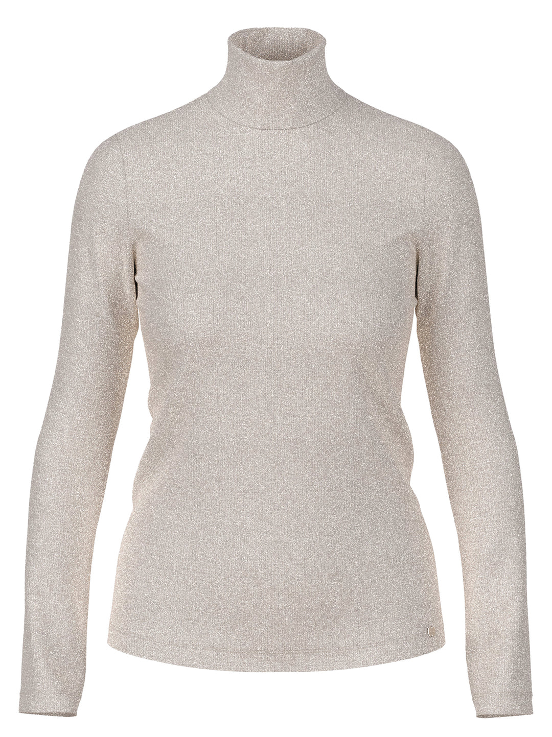 Marc Cain Top – Beige-66% polyester, 17% metal. polyester, 15% polyamide, 2% elastaan-DAMES TOPS & BLOUSES-Beige