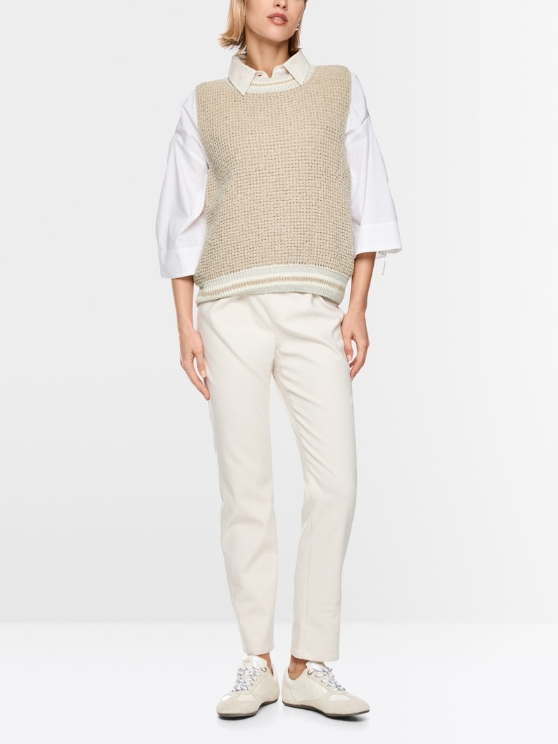 Marc Cain Top Knitted in Germany – Room-83% katoen, 17% polyamide<br />Band: 44% katoen, 31% viscose, 14% wol, 8% polyami