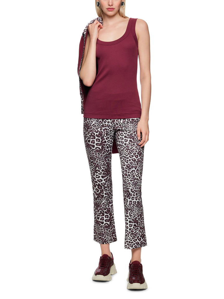 Marc Cain top – Rood-94% katoen, 6% elastaan-DAMES TOPS & BLOUSES-Rood