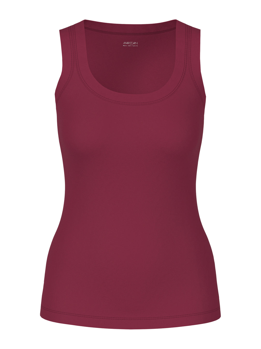 Marc Cain top – Rood-94% katoen, 6% elastaan-DAMES TOPS & BLOUSES-Rood