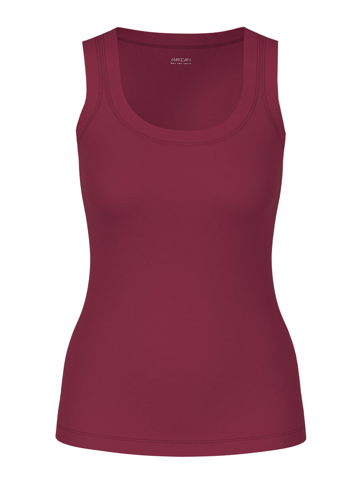 Marc Cain top – Rood-94% katoen, 6% elastaan-DAMES TOPS & BLOUSES-Rood