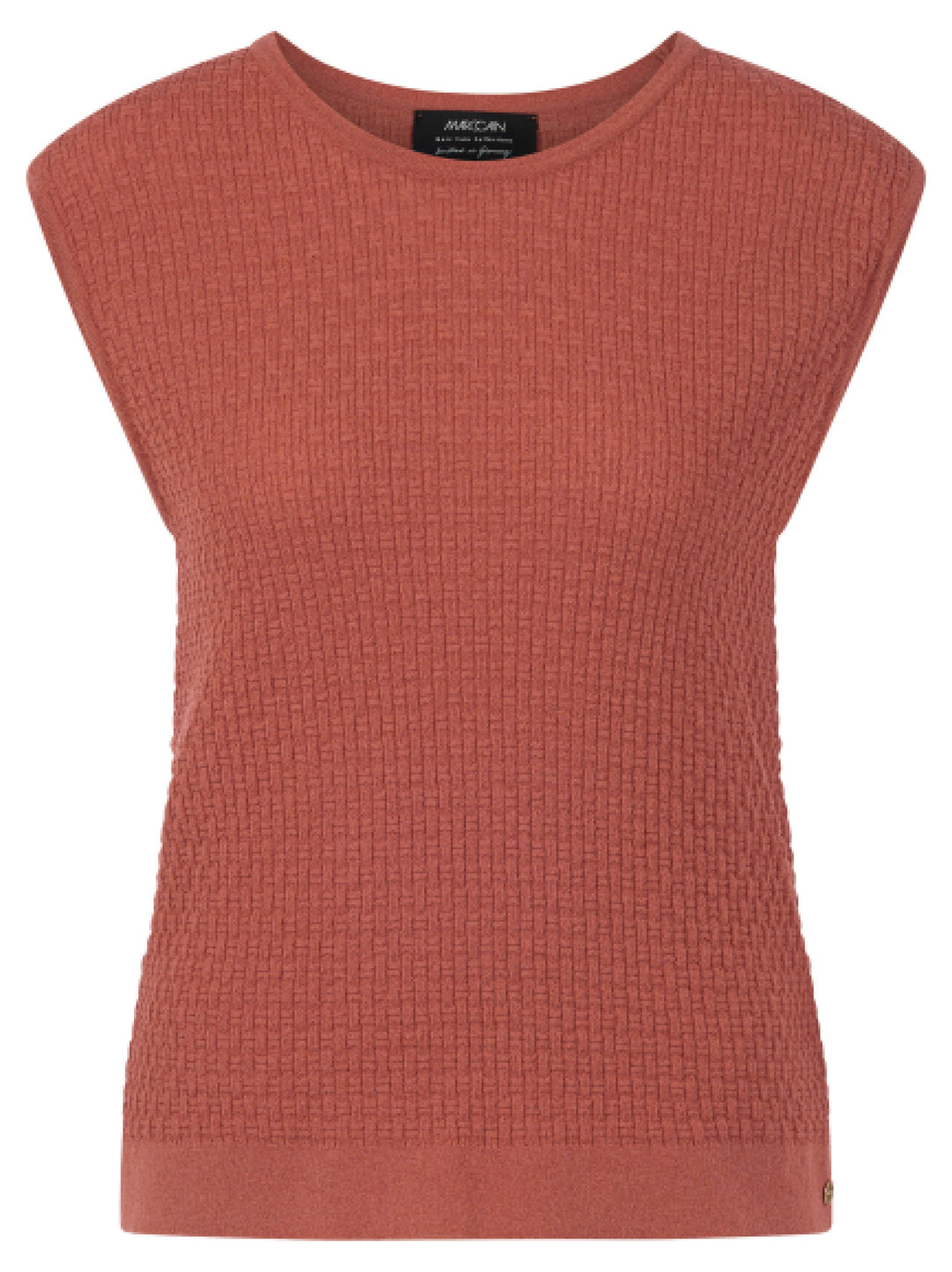 Marc Cain Top van viscose - Rood-68% viscose, 32% polyamide-DAMES TOPS & BLOUSES-Rood