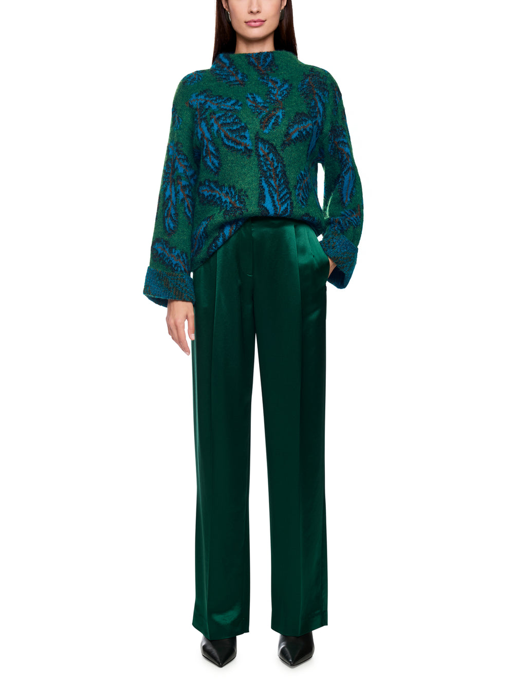 Marc Cain Trui – Groen-38% polyamide, 22% alpaca, 20% acryl, 11% mohair, 9% wol-DAMES TRUIEN & VESTEN-Groen