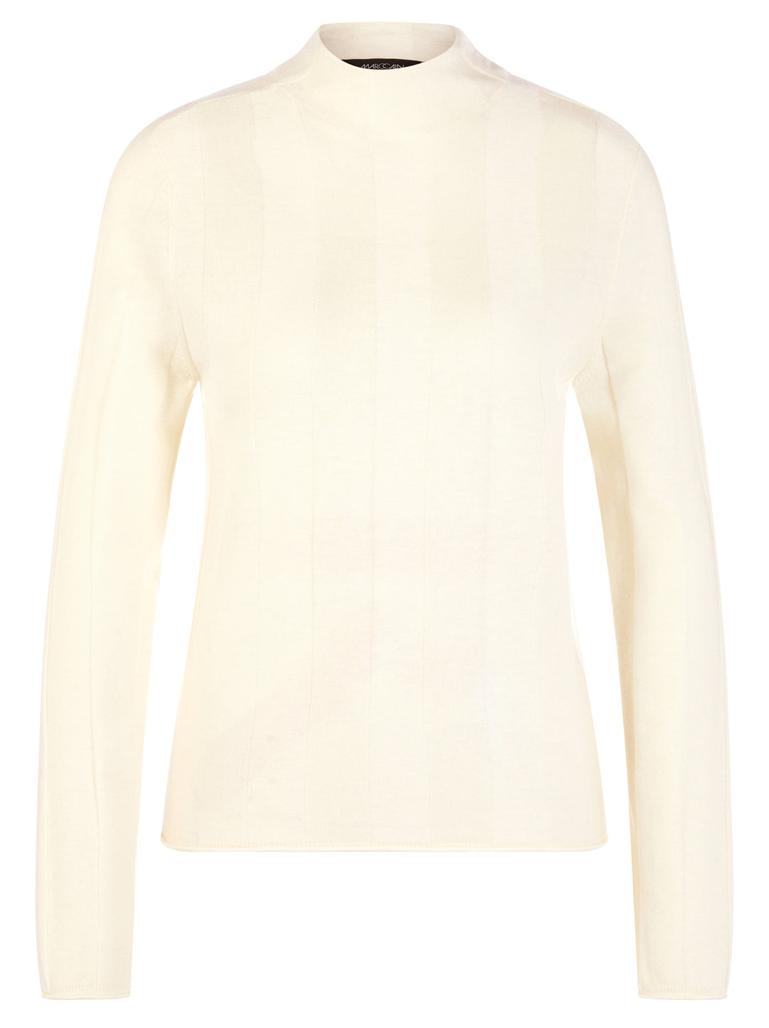 Marc Cain Trui met Opstaande Kraag – Room-75% wol, 20% polyester, 5% kasjmier-DAMES TRUIEN & VESTEN-Room