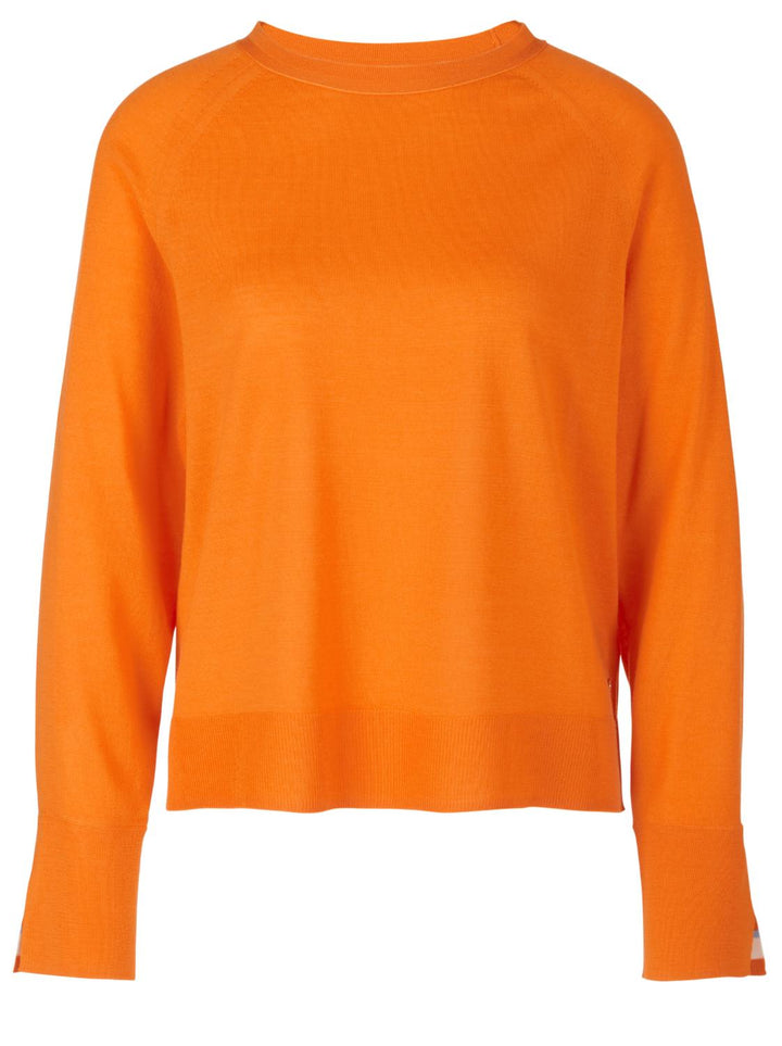 Marc Cain trui met splitten-100% scheerwol-DAMES TRUIEN & VESTEN-Oranje