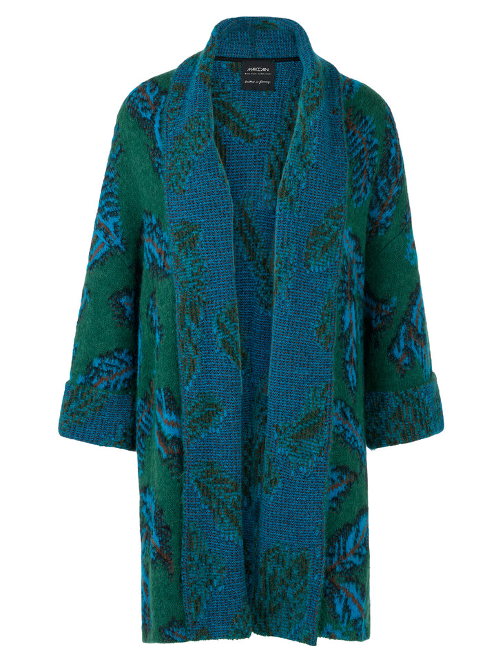 Marc Cain Vest – Blauw-38% polyamide, 22% alpaca, 20% acryl, 11% mohair, 9% wol-DAMES TRUIEN & VESTEN-Blauw