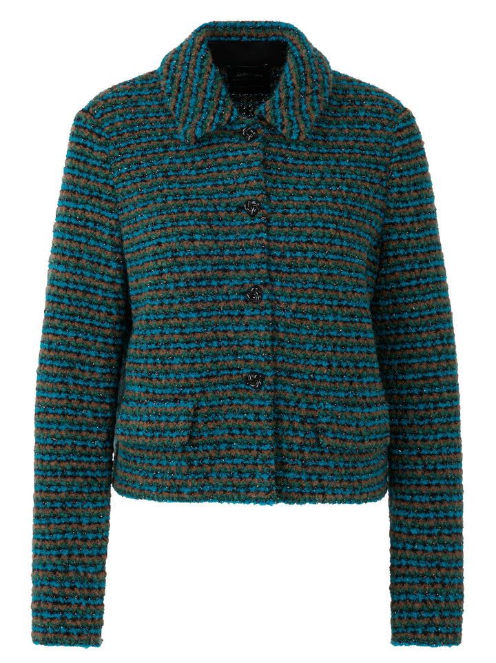 Marc Cain Vest – Blauw-38% polyamide, 22% alpaca, 20% acryl, 11% mohair, 9% wol-DAMES TRUIEN & VESTEN-Blauw