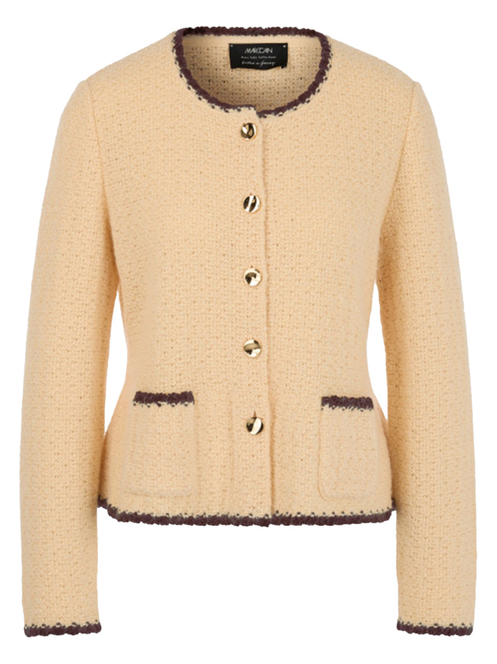 Marc Cain Vest Knitted in Germany – Geel-39% biologisch katoen, 15% polyamide, 13% alpaca, 12% katoen, 10% acryl, 5% moha