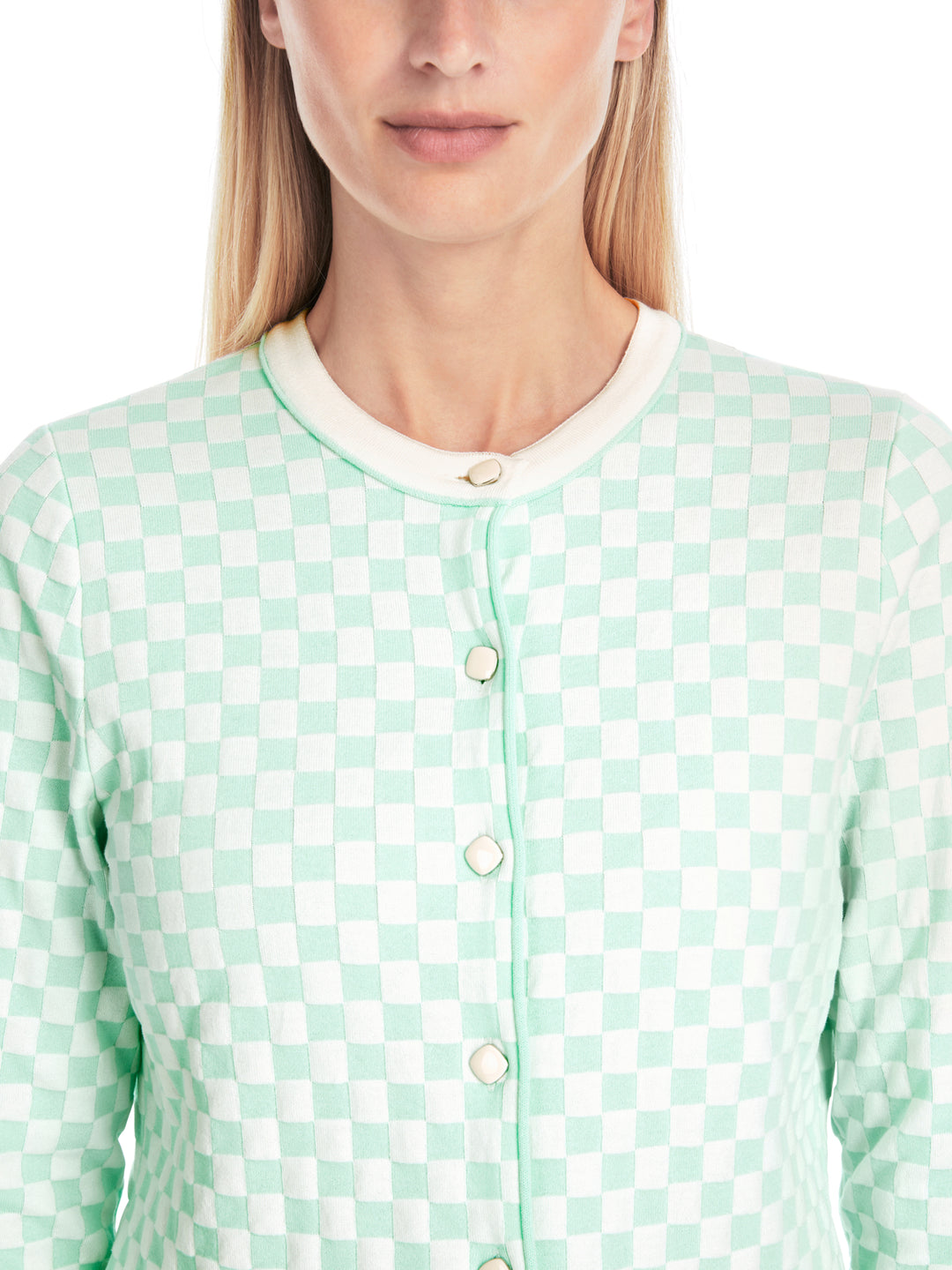 Marc Cain Vest met ronde hals “Rethink Together-DAMES TRUIEN & VESTEN-Groen