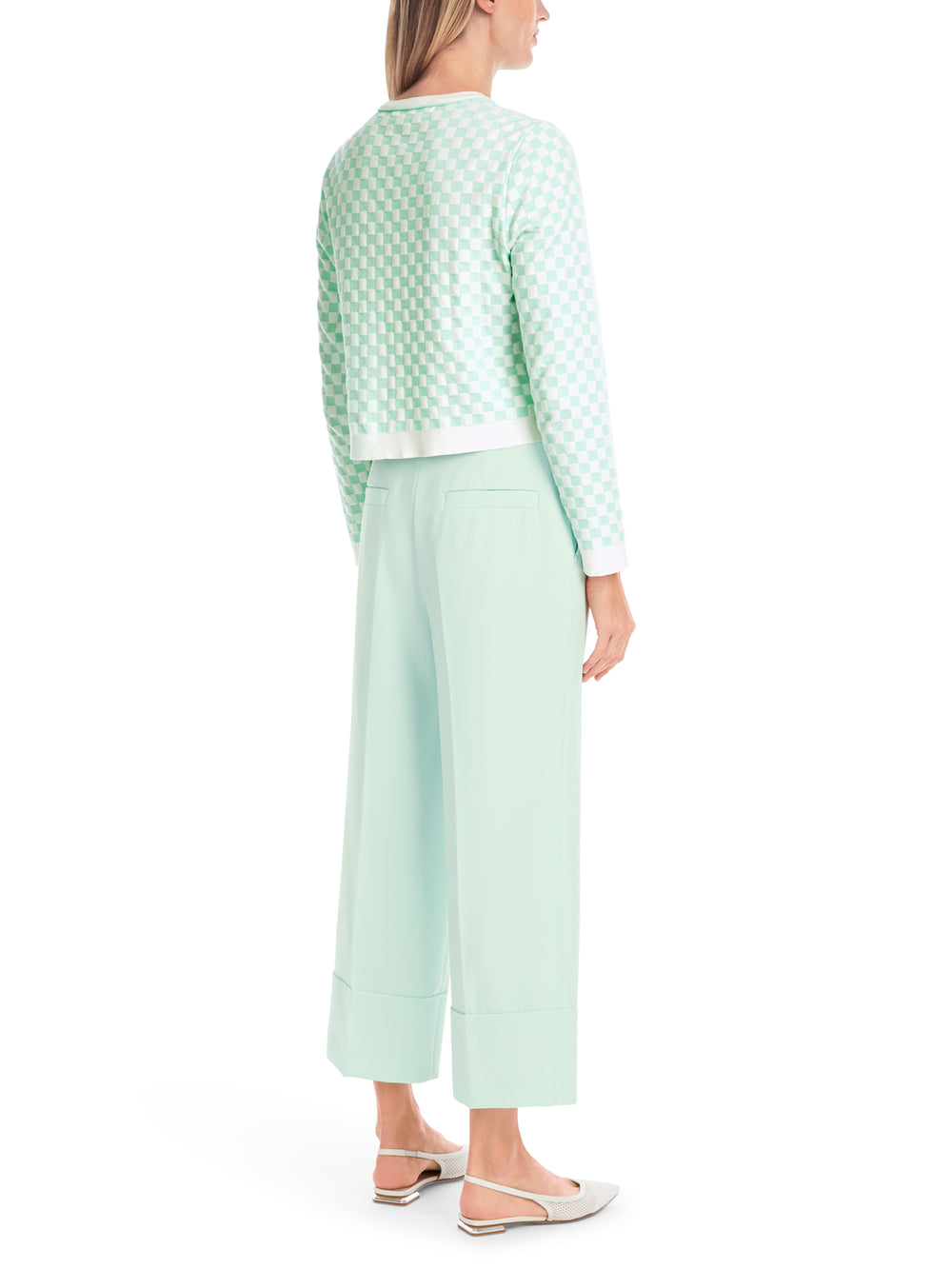 Marc Cain Vest met ronde hals “Rethink Together-DAMES TRUIEN & VESTEN-Groen