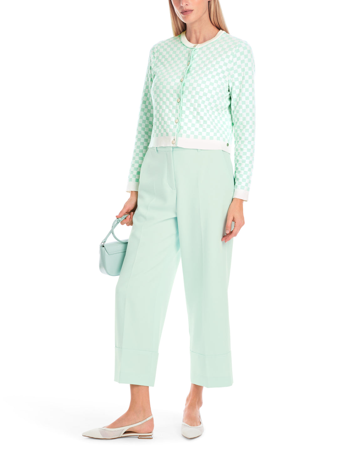 Marc Cain Vest met ronde hals “Rethink Together-DAMES TRUIEN & VESTEN-Groen