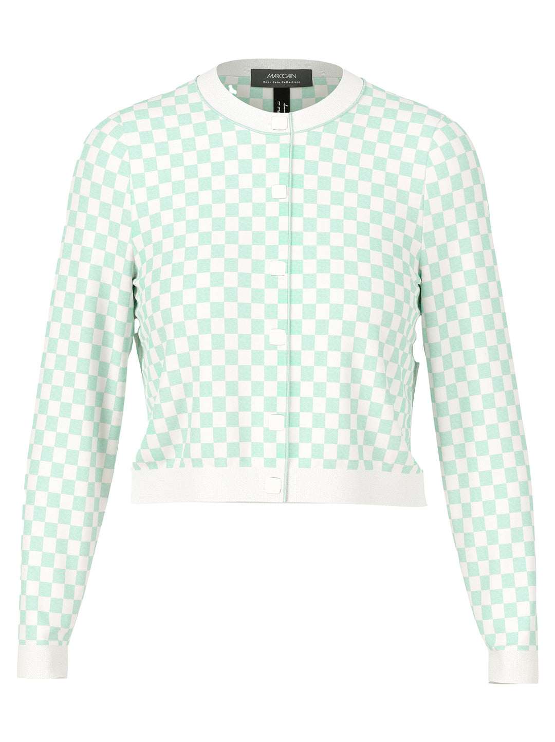Marc Cain Vest met ronde hals “Rethink Together-DAMES TRUIEN & VESTEN-Groen
