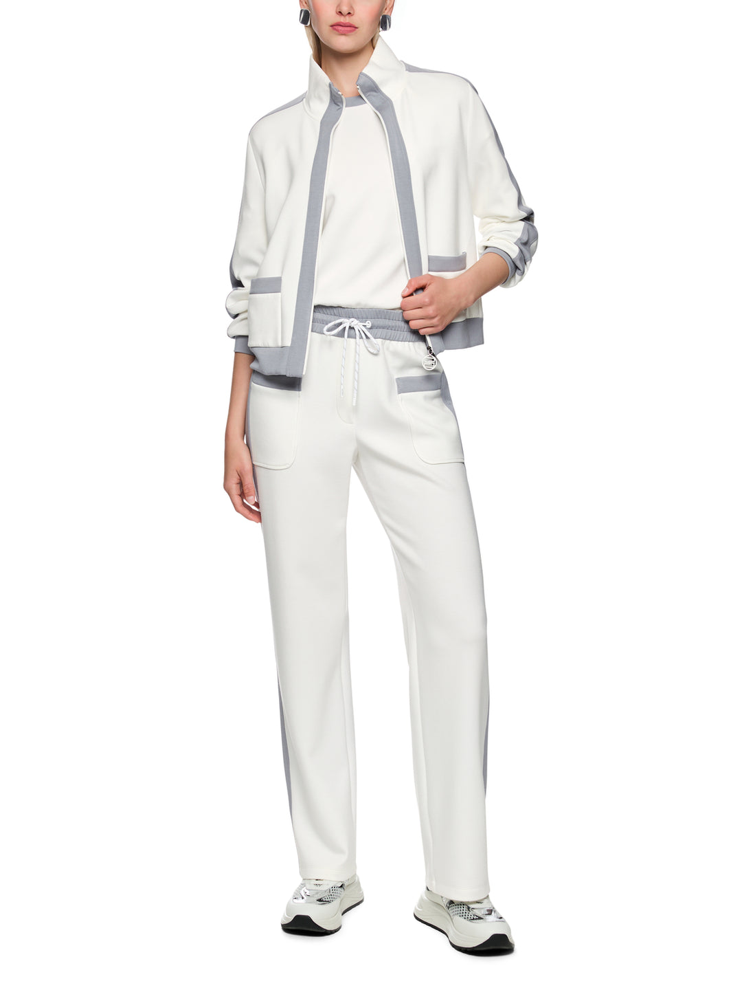 Marc Cain Vest – Wit-47% polyamide, 44% viscose, 9% elastaan-DAMES TRUIEN & VESTEN-Wit