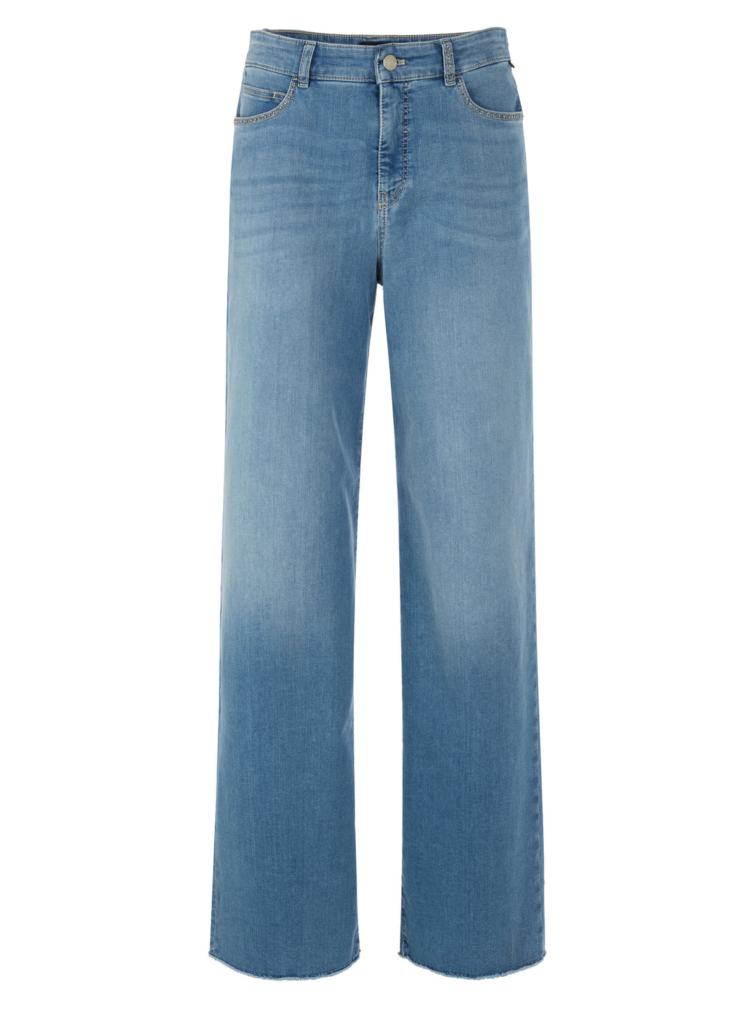 Marc Cain – WARRI Wide Cut Jeans-78% katoen, 20% polyester, 2% elastaan-DAMES BROEKEN-Blauw