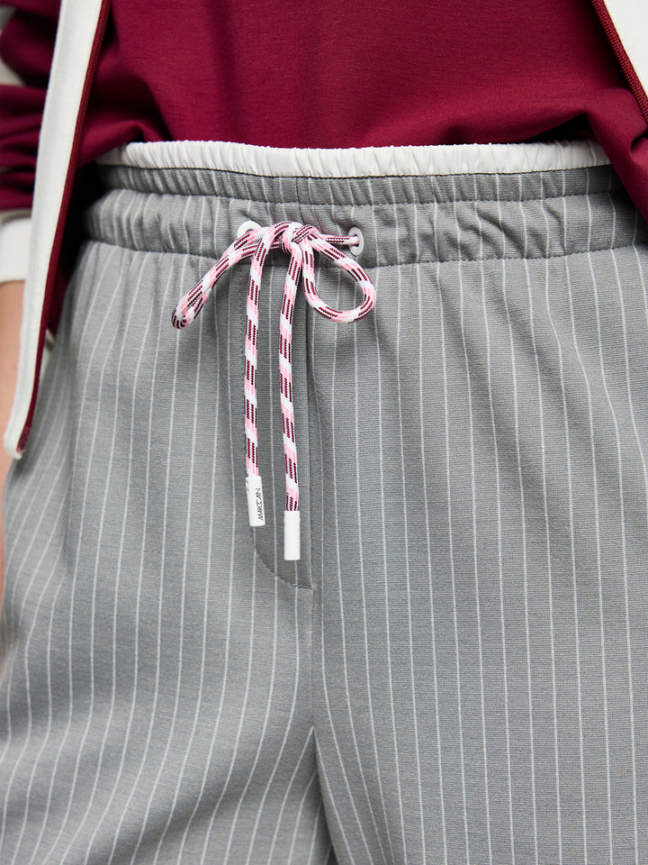 Marc Cain WASHINGTON pantalon – Grijs-60% viscose, 36% polyamide, 4% elastaan-DAMES BROEKEN-Grijs