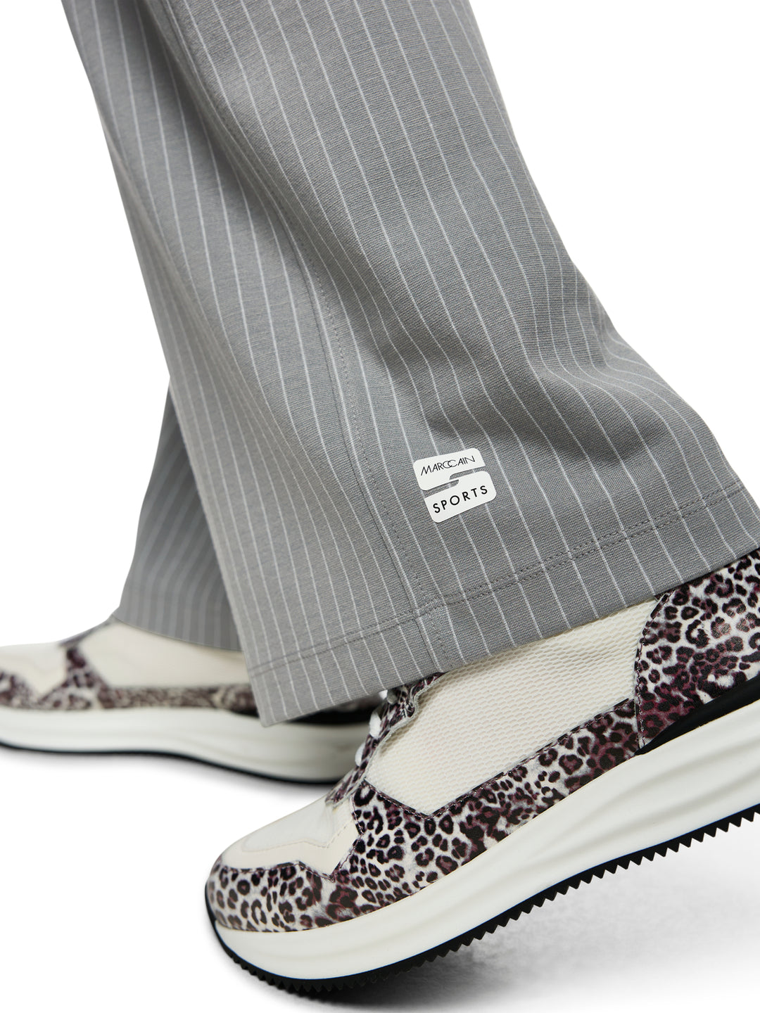 Marc Cain WASHINGTON pantalon – Grijs-60% viscose, 36% polyamide, 4% elastaan-DAMES BROEKEN-Grijs