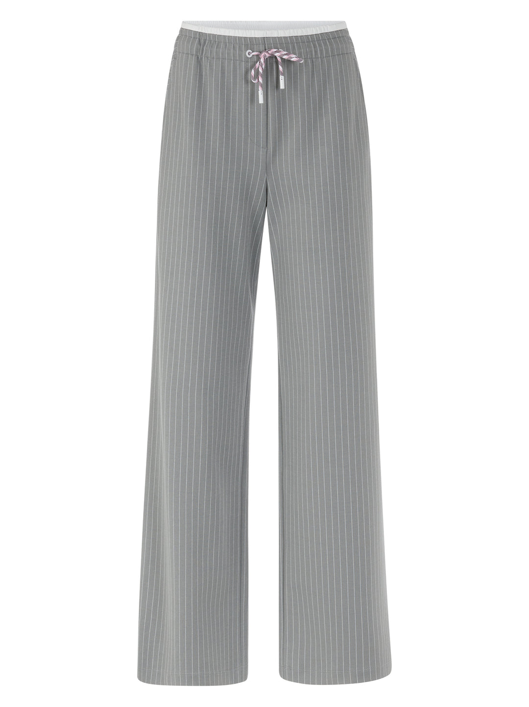 Marc Cain WASHINGTON pantalon – Grijs-60% viscose, 36% polyamide, 4% elastaan-DAMES BROEKEN-Grijs