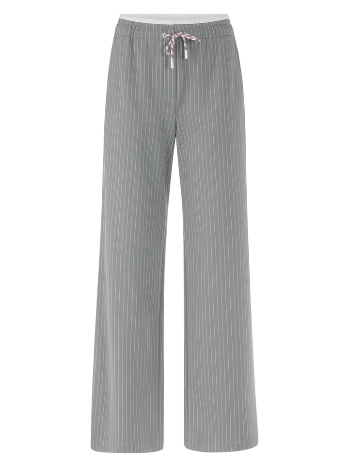 Marc Cain WASHINGTON pantalon – Grijs-60% viscose, 36% polyamide, 4% elastaan-DAMES BROEKEN-Grijs