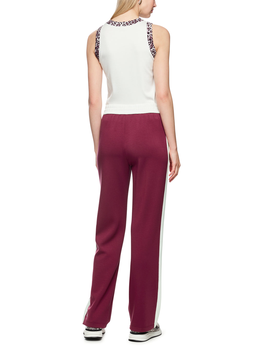 Marc Cain WASHINGTON pantalon – Rood-47% polyamide, 44% viscose, 9% elastaan-DAMES BROEKEN-Rood