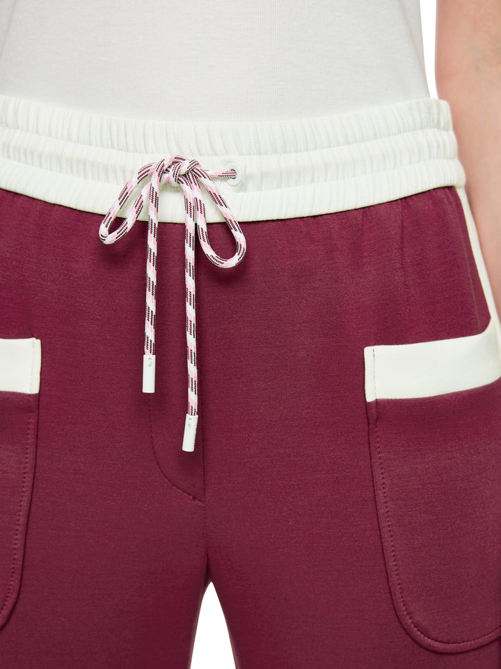 Marc Cain WASHINGTON pantalon – Rood-47% polyamide, 44% viscose, 9% elastaan-DAMES BROEKEN-Rood