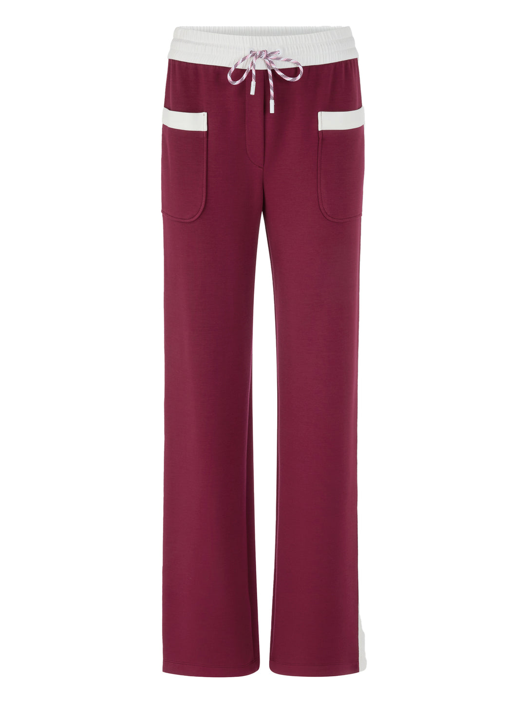 Marc Cain WASHINGTON pantalon – Rood-47% polyamide, 44% viscose, 9% elastaan-DAMES BROEKEN-Rood
