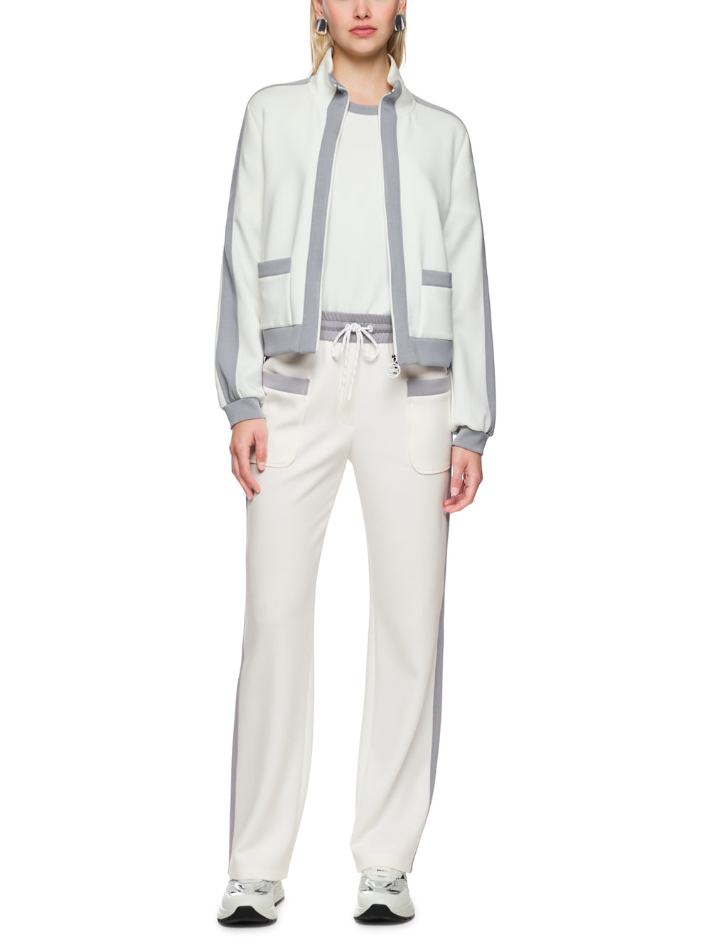 Marc Cain WASHINGTON pantalon – Wit-47% polyamide, 44% viscose, 9% elastaan-DAMES BROEKEN-Wit