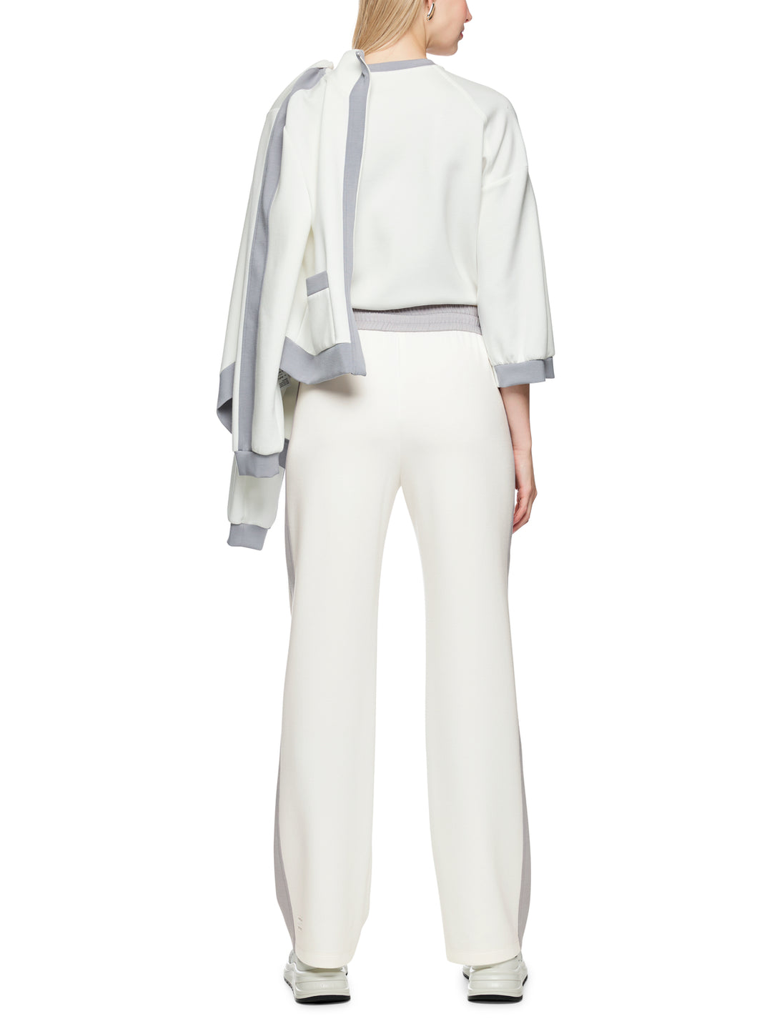 Marc Cain WASHINGTON pantalon – Wit-47% polyamide, 44% viscose, 9% elastaan-DAMES BROEKEN-Wit