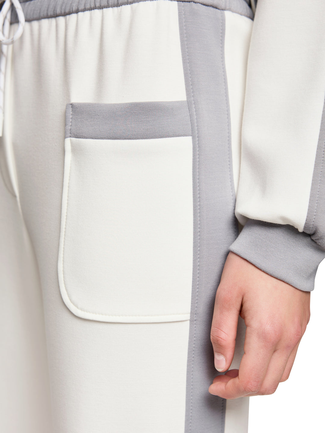 Marc Cain WASHINGTON pantalon – Wit-47% polyamide, 44% viscose, 9% elastaan-DAMES BROEKEN-Wit