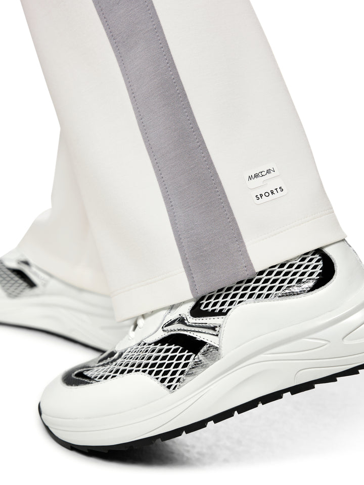 Marc Cain WASHINGTON pantalon – Wit-47% polyamide, 44% viscose, 9% elastaan-DAMES BROEKEN-Wit