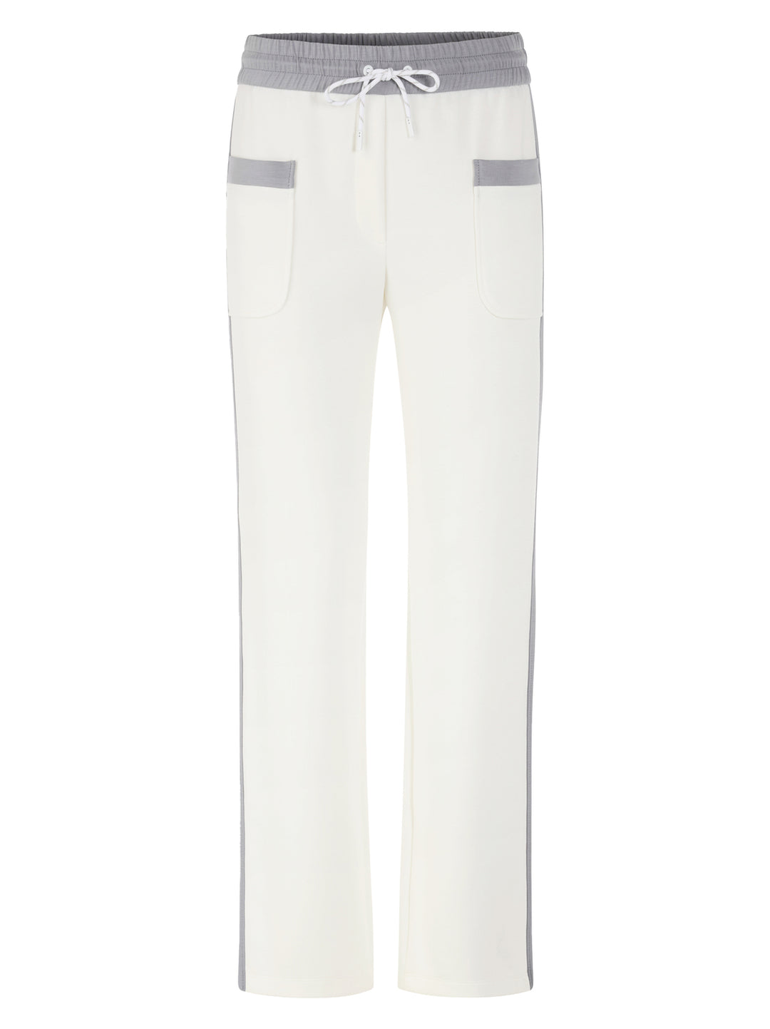 Marc Cain WASHINGTON pantalon – Wit-47% polyamide, 44% viscose, 9% elastaan-DAMES BROEKEN-Wit