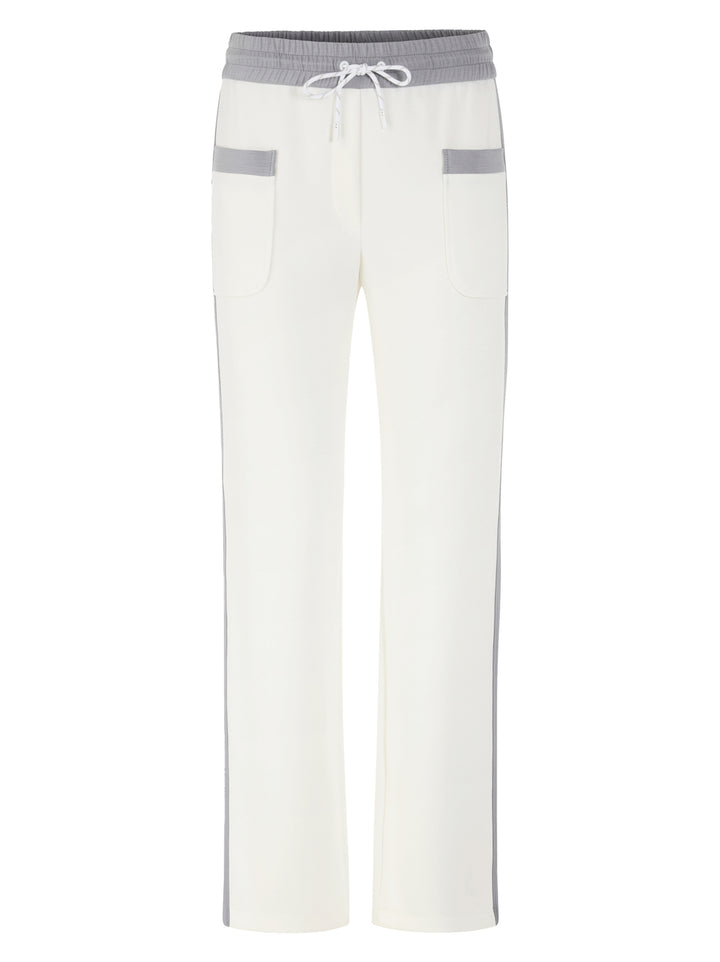 Marc Cain WASHINGTON pantalon – Wit-47% polyamide, 44% viscose, 9% elastaan-DAMES BROEKEN-Wit