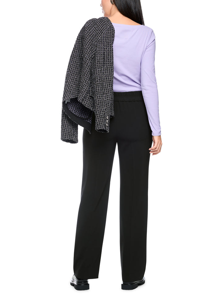 Marc Cain WASHINGTON Pantalon – Zwart-90% polyester, 10% elastaan-DAMES BROEKEN-Zwart
