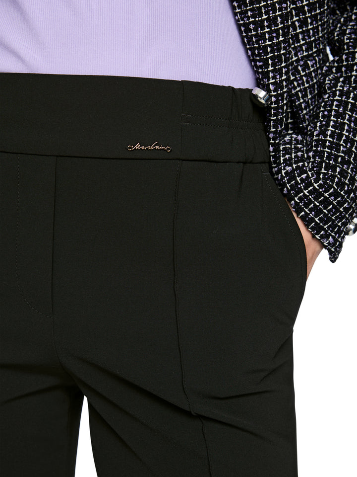 Marc Cain WASHINGTON Pantalon – Zwart-90% polyester, 10% elastaan-DAMES BROEKEN-Zwart