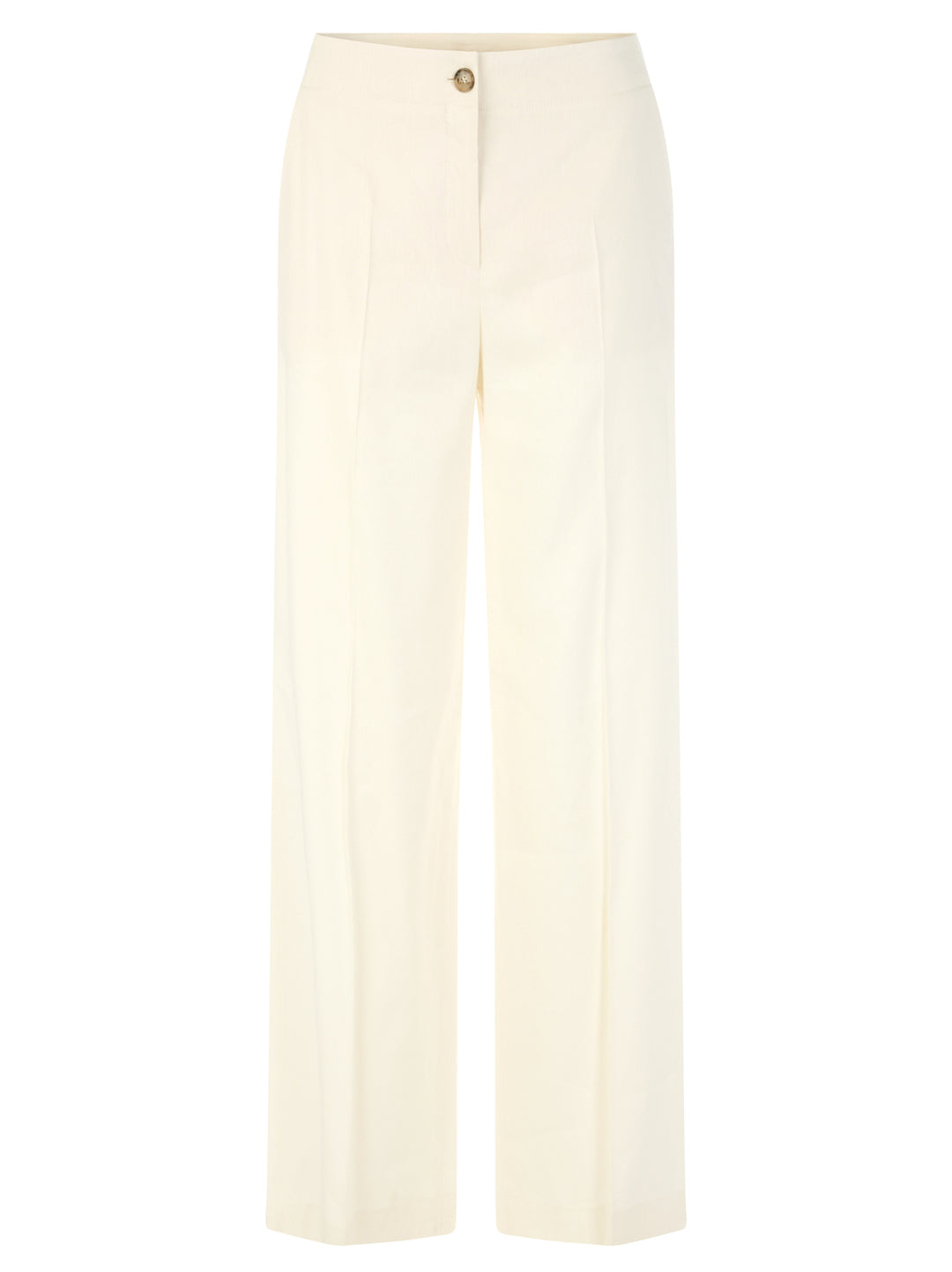 Marc Cain WAUKEE broek van linnen-viscose – Room-62% linnen, 35% viscose, 3% elastaan-DAMES BROEKEN-Room