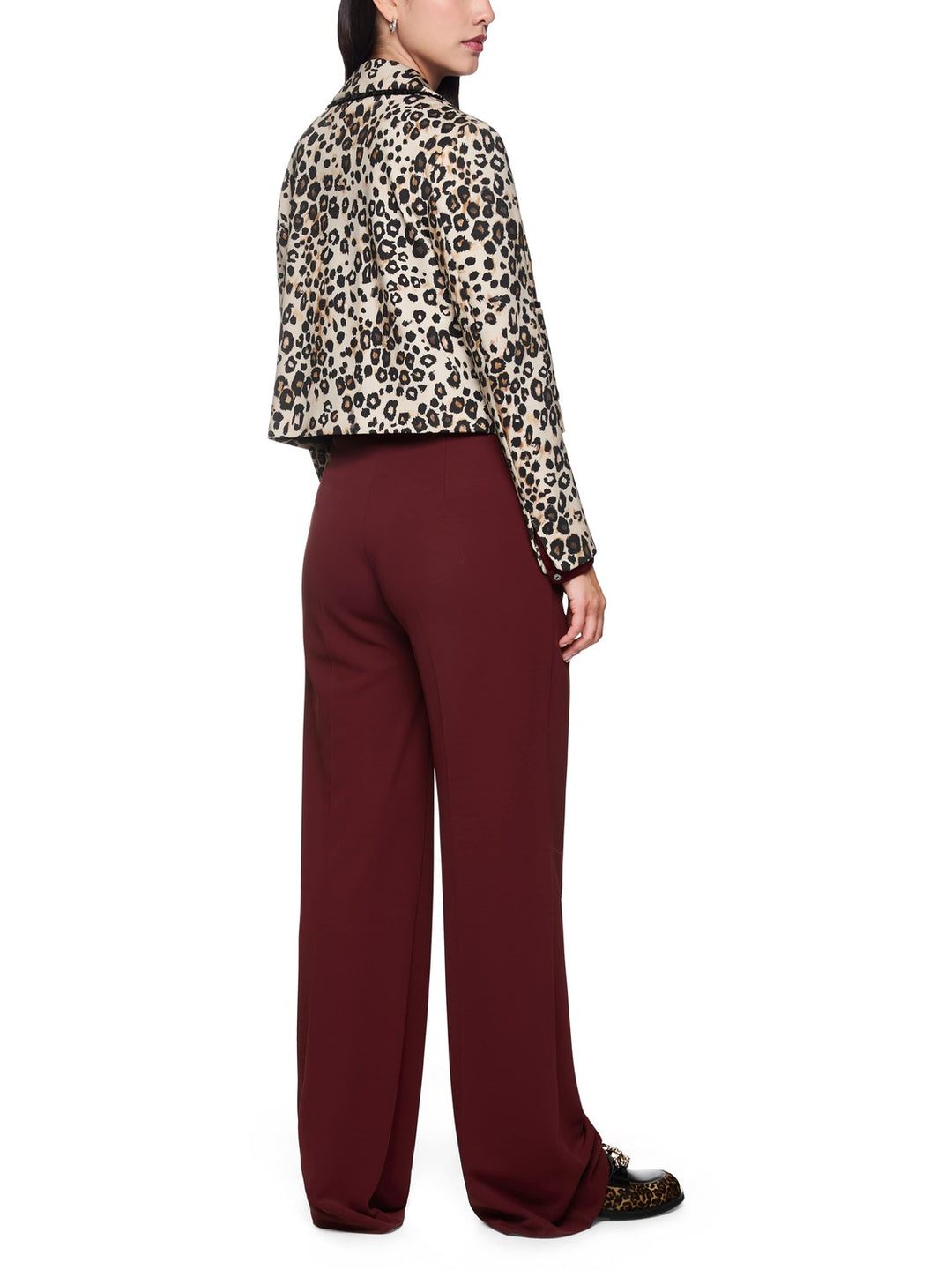 Marc Cain Wichita Wide‑Fit Pantalon – Rood-100% viscose-DAMES BROEKEN-Rood