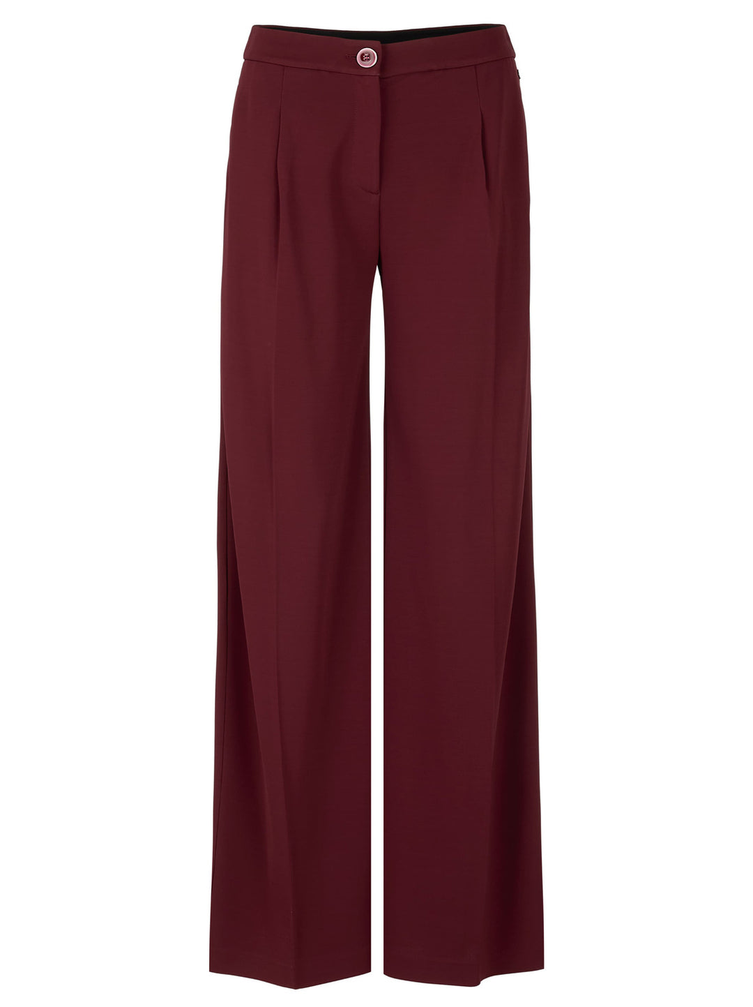 Marc Cain Wichita Wide‑Fit Pantalon – Rood-100% viscose-DAMES BROEKEN-Rood