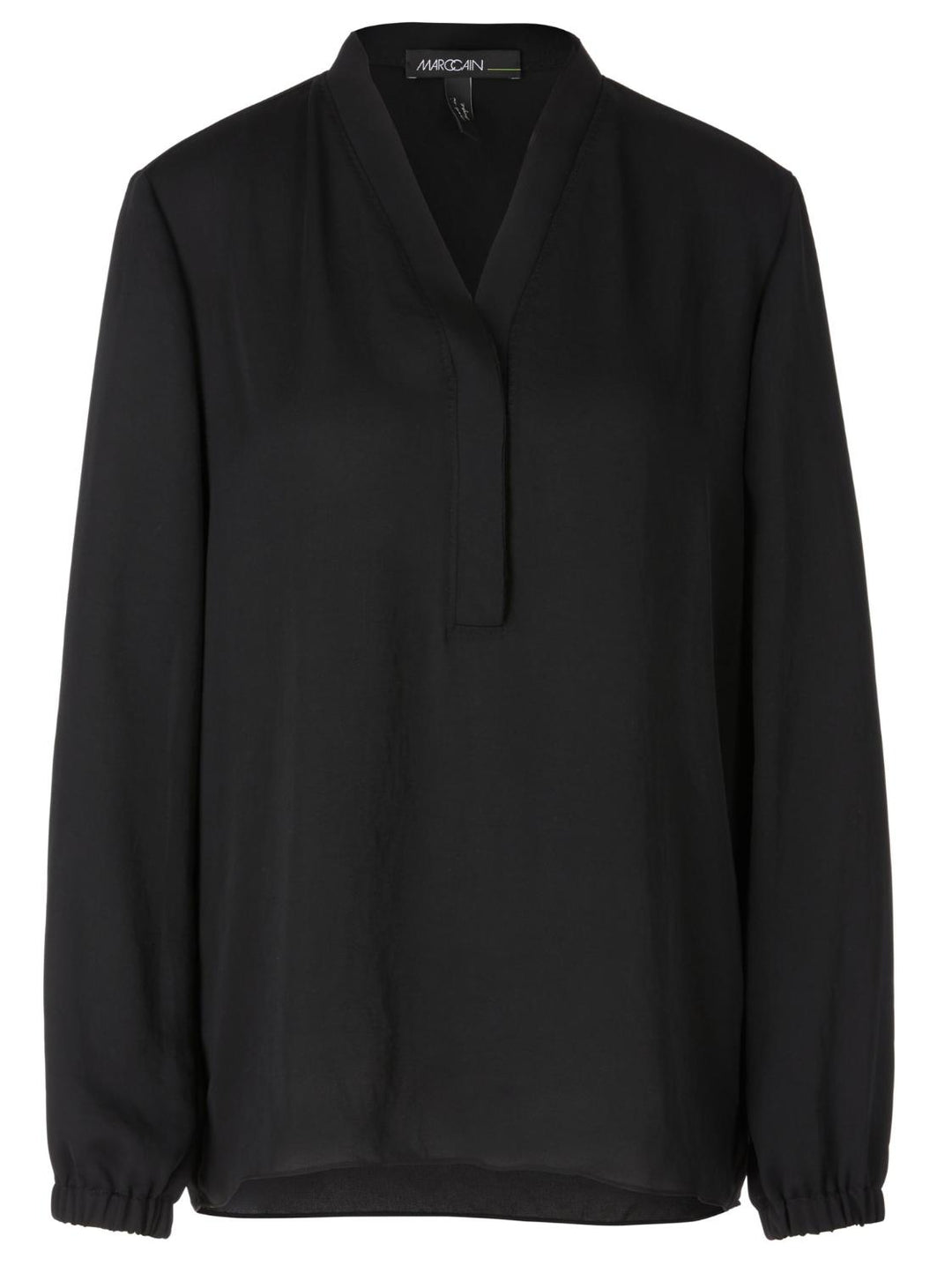Marc Cain wijde blouse-100% polyester-DAMES TOPS & BLOUSES-Zwart