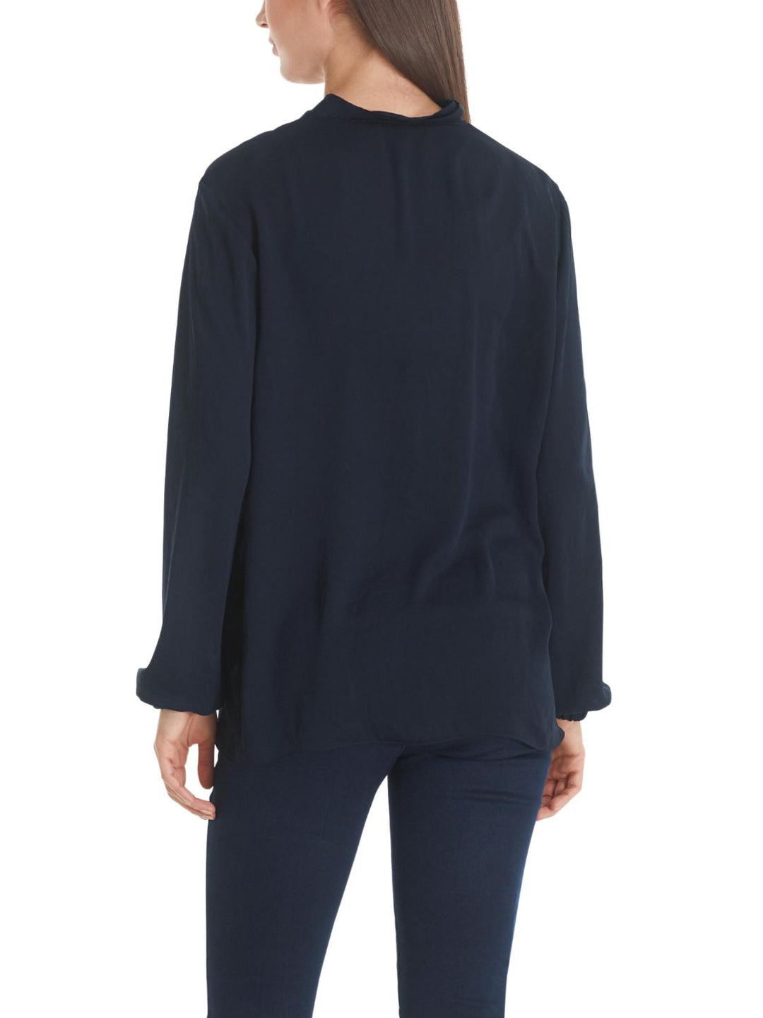 Marc Cain wijde blouse-alg.: 100% polyester-DAMES TOPS & BLOUSES-Blauw