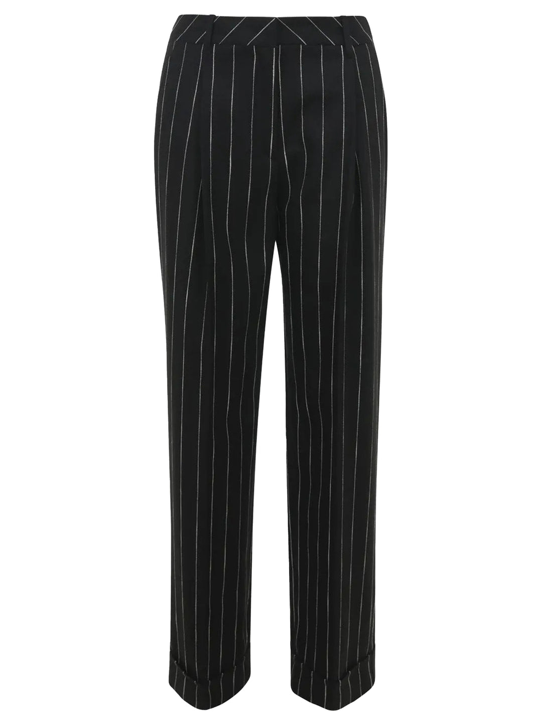 Marc Cain wijde pantalon-DAMES BROEKEN-Zwart
