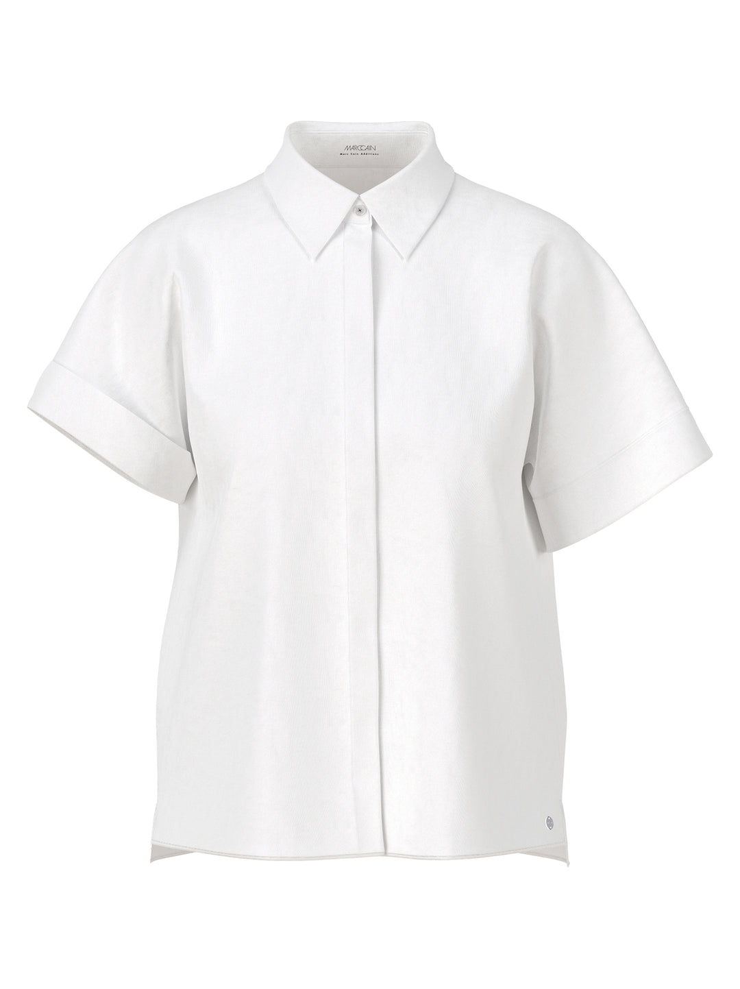 Marc Cain witte blouse-DAMES TOPS & BLOUSES-Wit