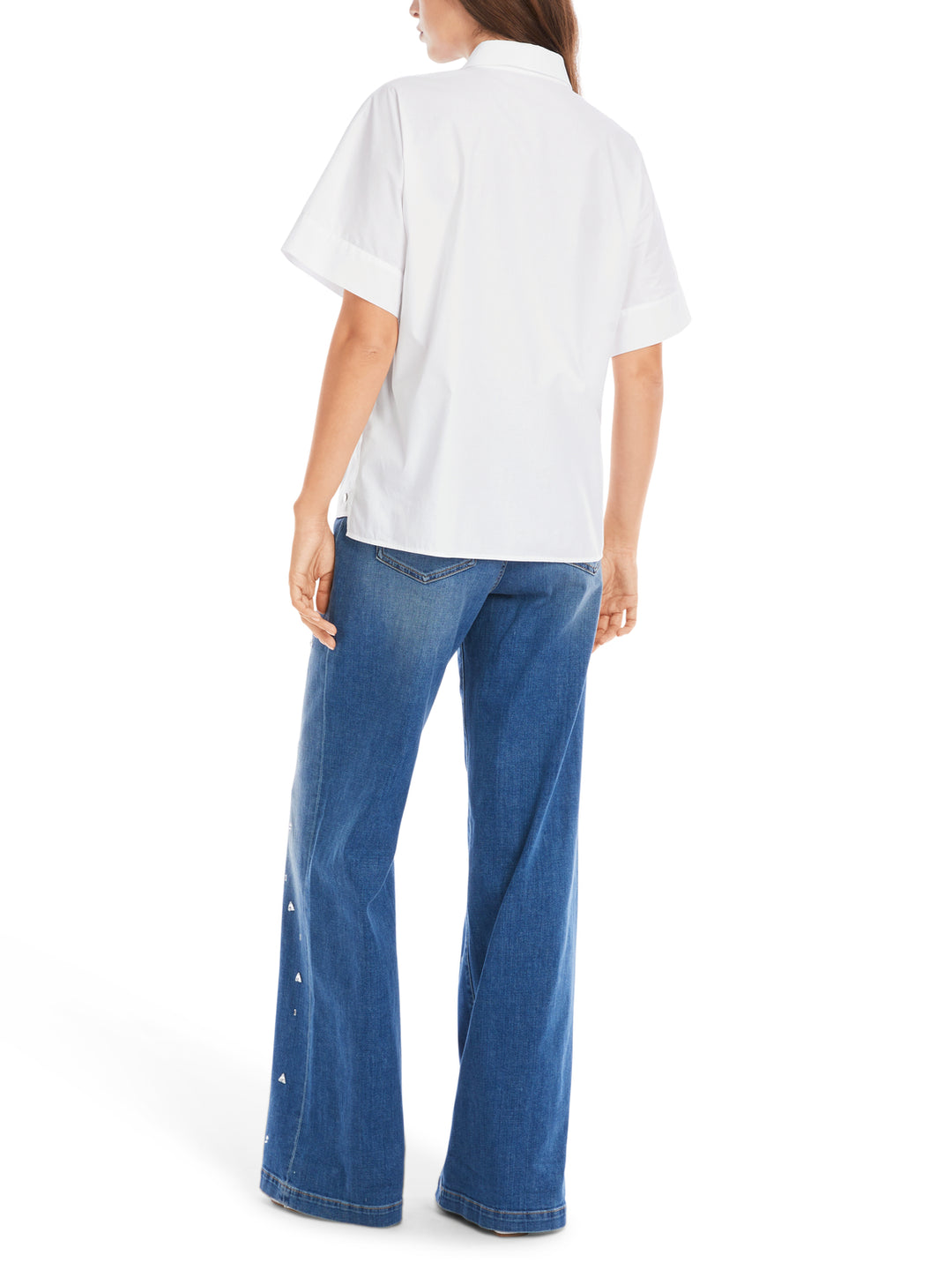 Marc Cain witte blouse-DAMES TOPS & BLOUSES-Wit