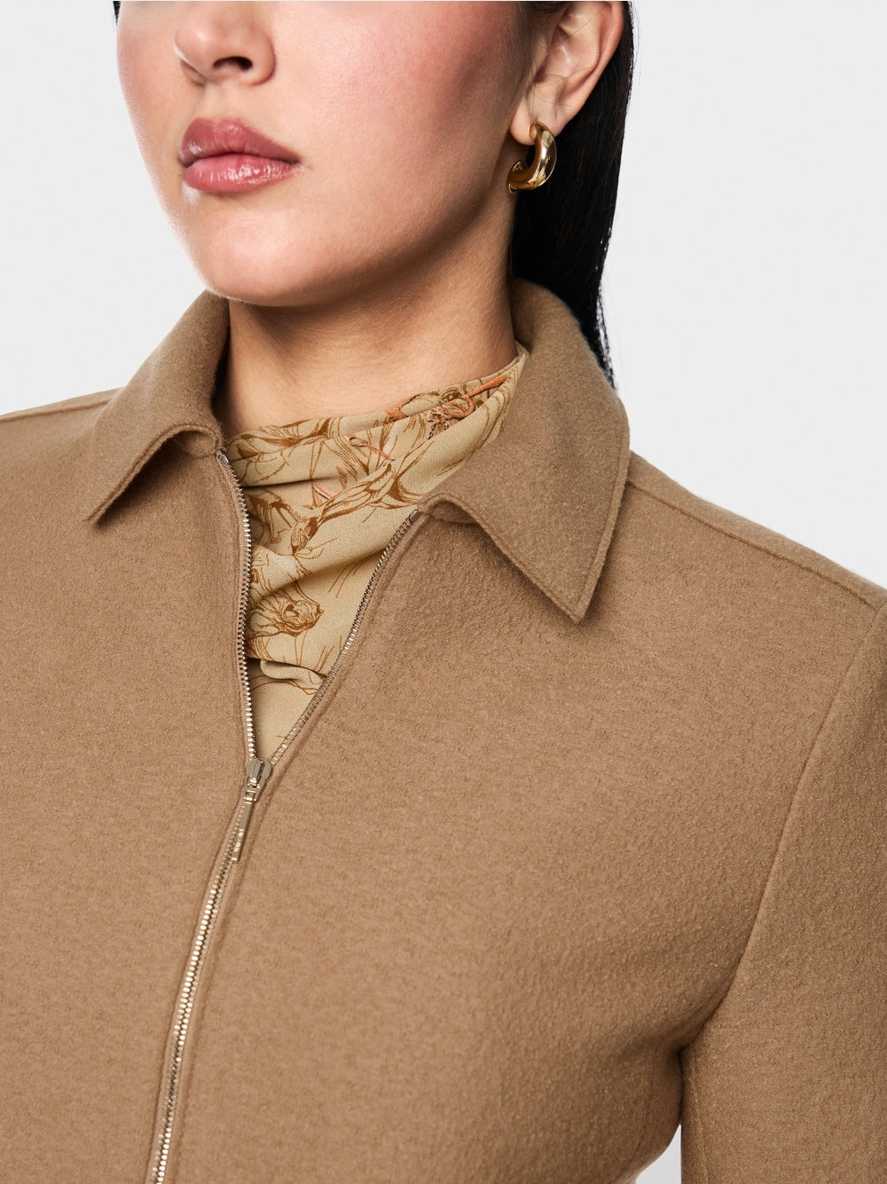 Marc Cain Wollen Jasje – Bruin-100% wol-DAMES BLAZERS & JASJES-Bruin