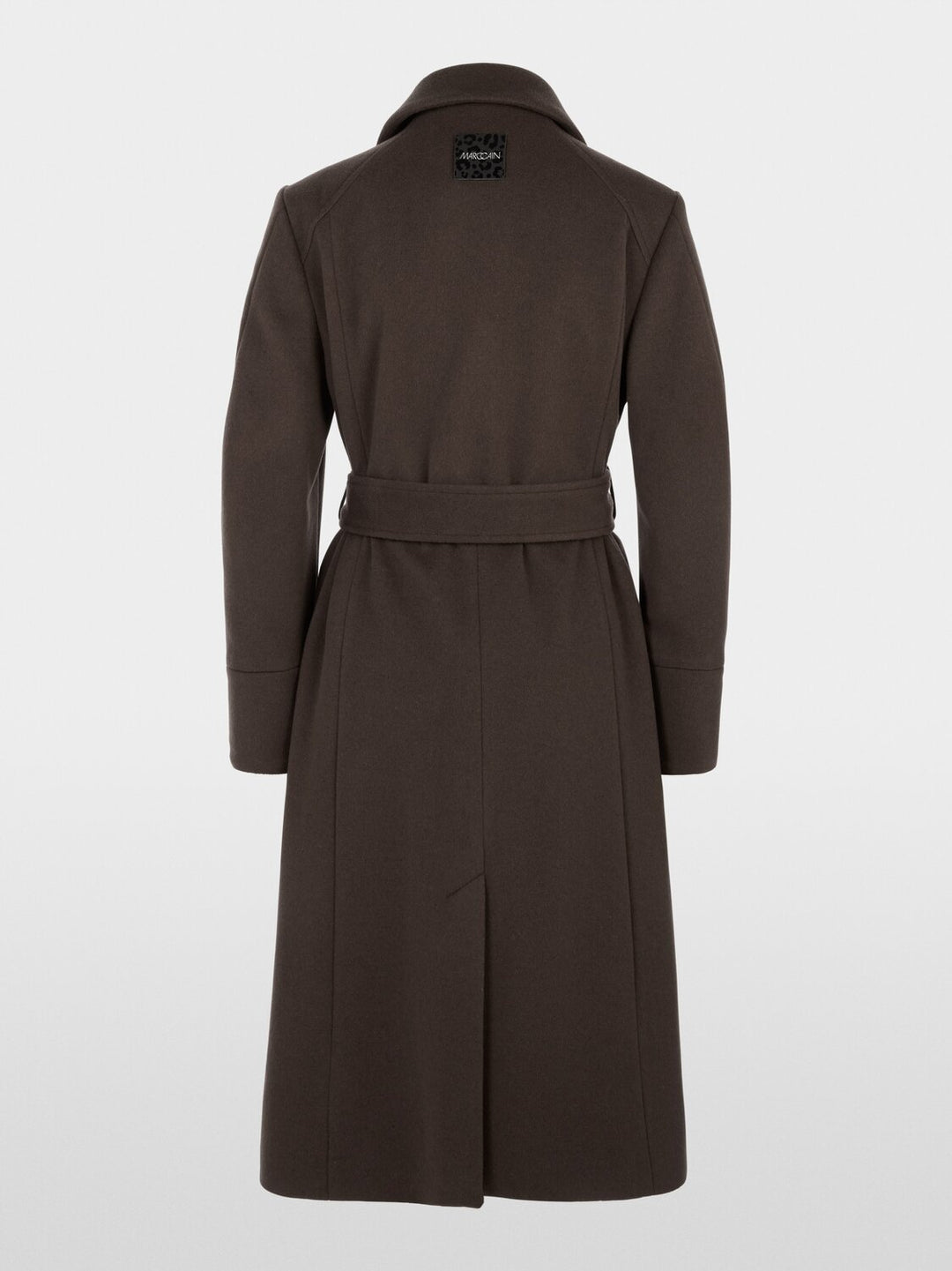 Marc Cain Wollen Mantel met Ceintuur – Bruin-90% wol, 10% kasjmier-DAMES JASSEN & JACKS-Bruin