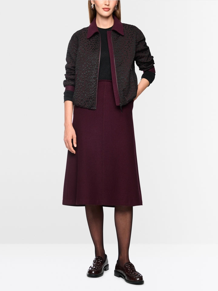 Marc Cain Wollen Midirok – Paars-100% wol<br />Voering: 100% polyester-DAMES ROKKEN-Paars